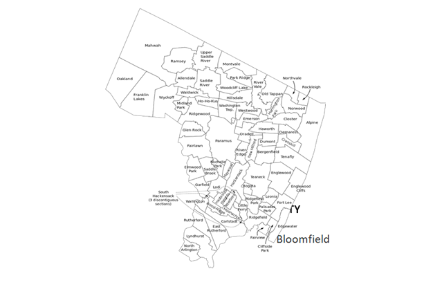 Bergen County Map