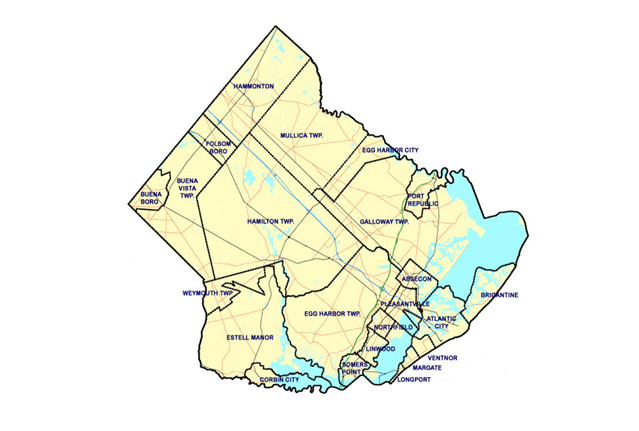 Atlantic County Map