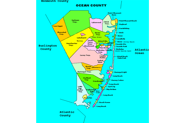 Ocean County Map